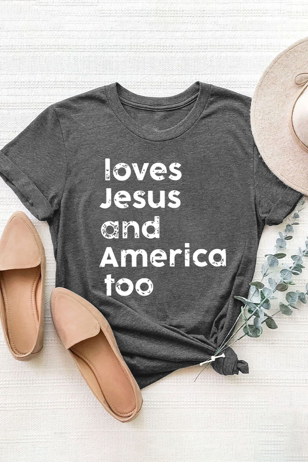 Loves Jesus and America Short Sleeve Tee