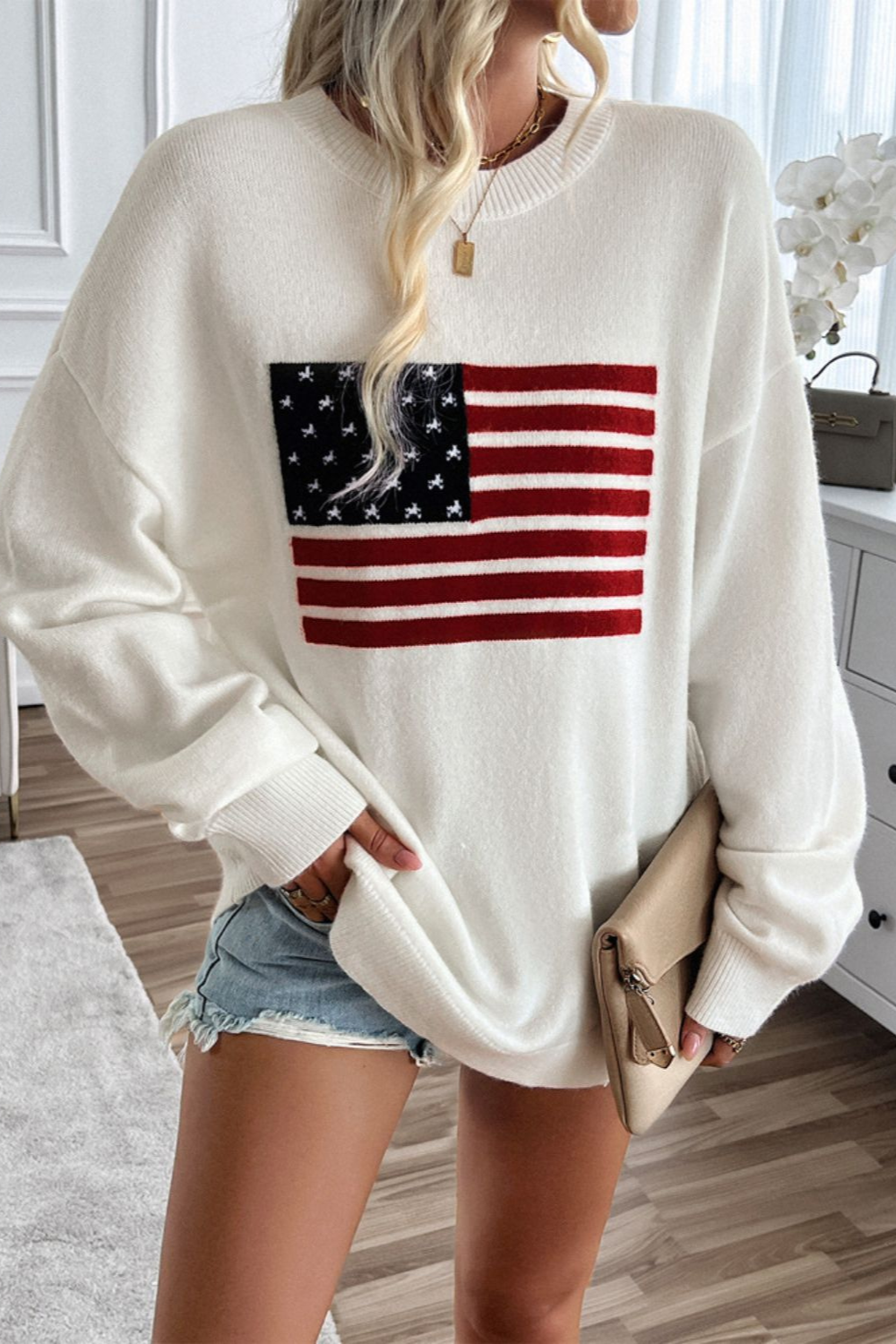 Romy US Flag Sweater