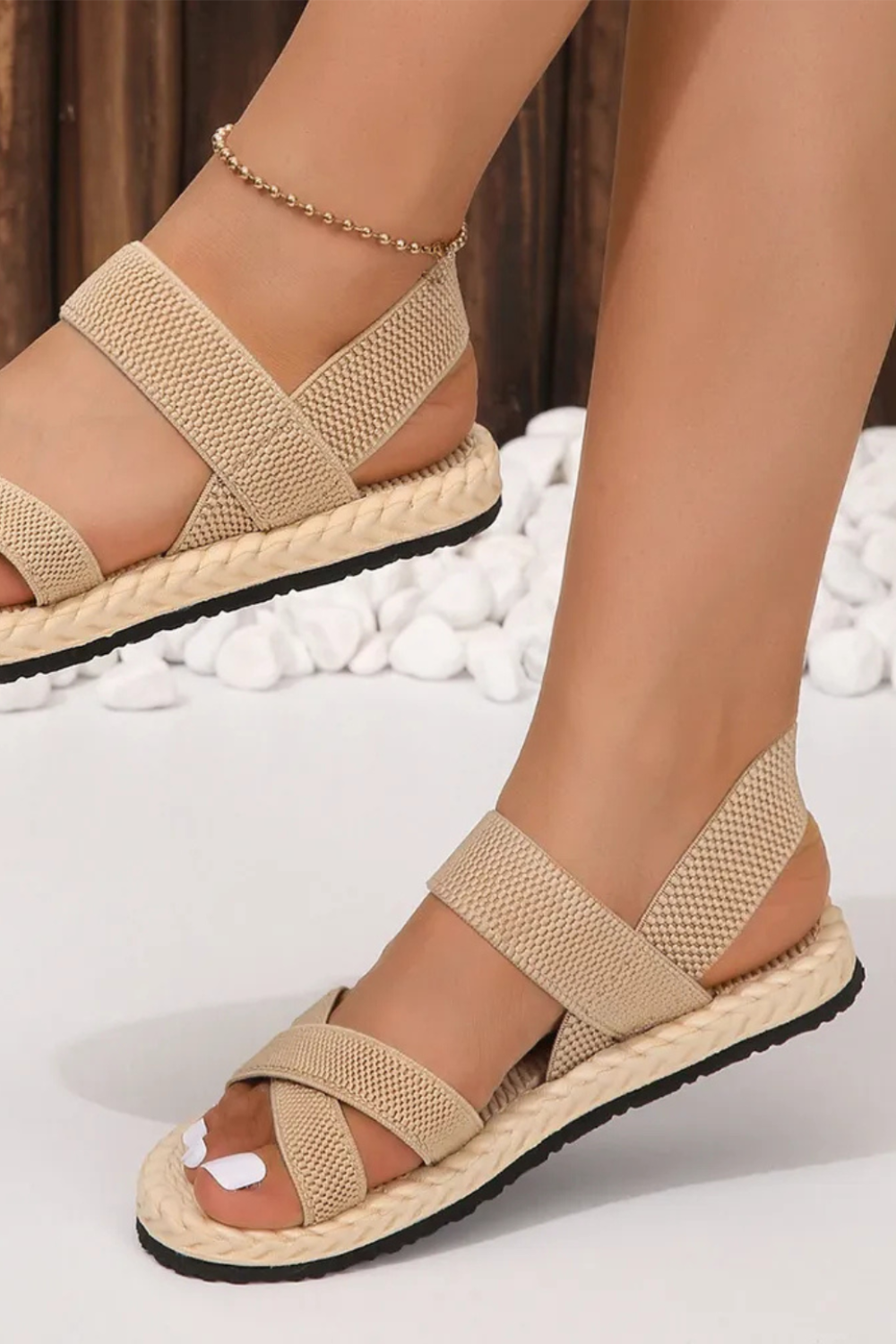 Teddy Open Toe Cloth Sandals