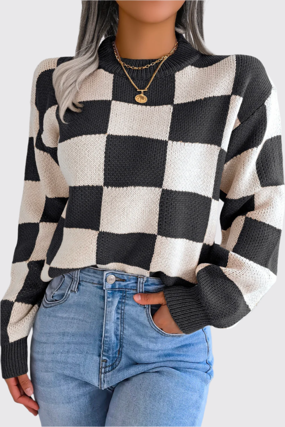 Ali Checkered Sweater